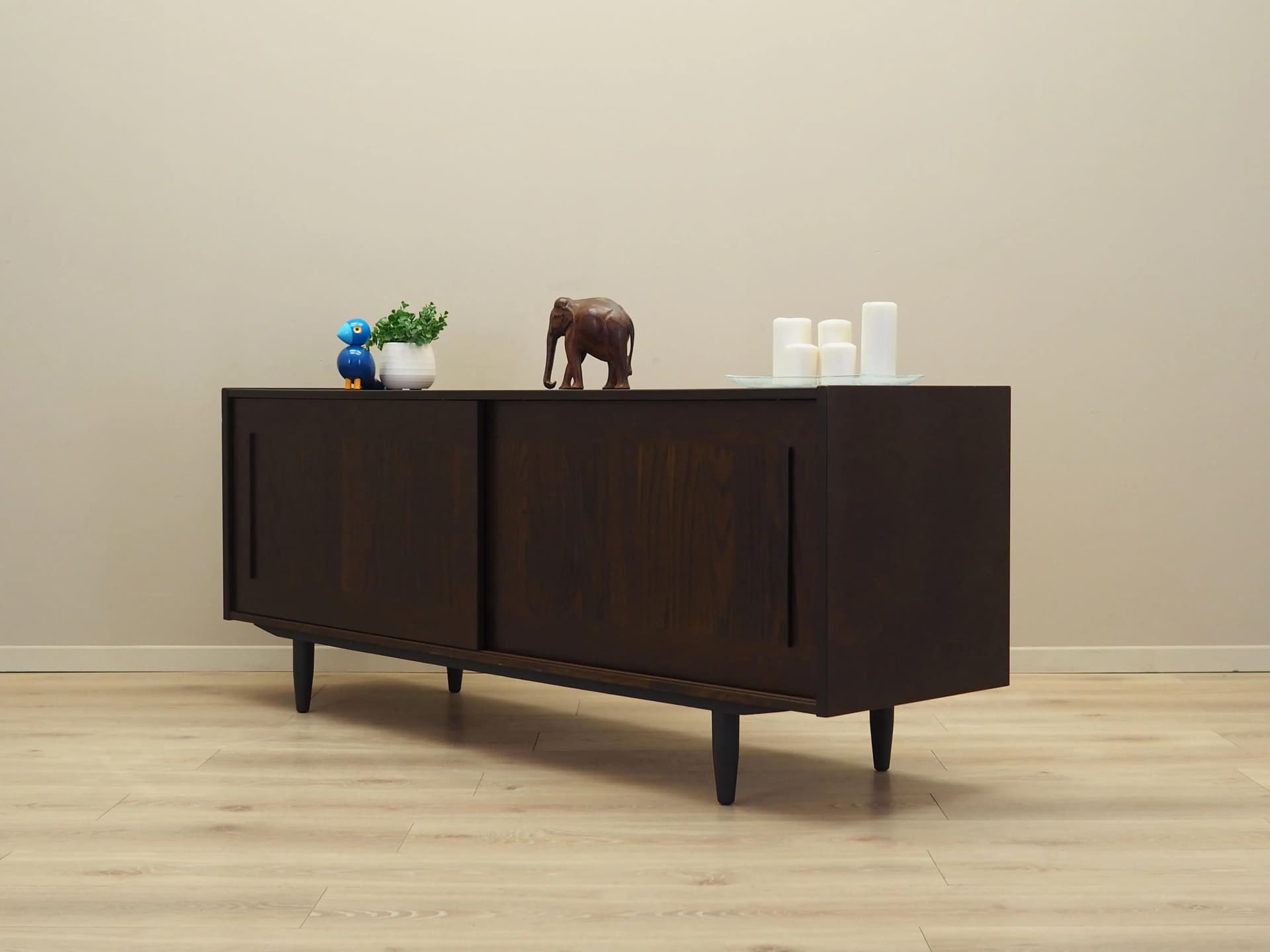 Sideboard, brown oak, Denmark, 1970s - 27785