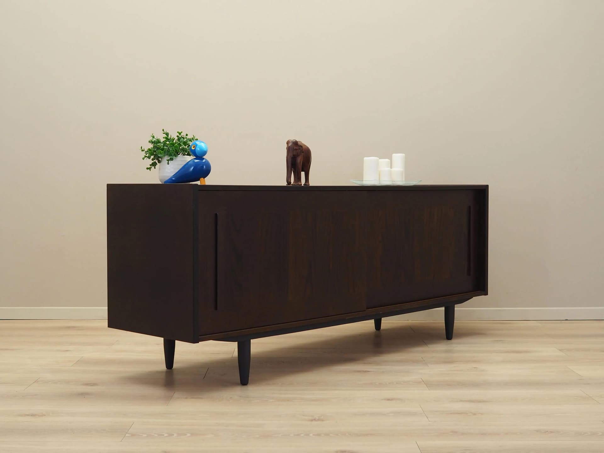 Sideboard, brown oak, Denmark, 1970s - 27787