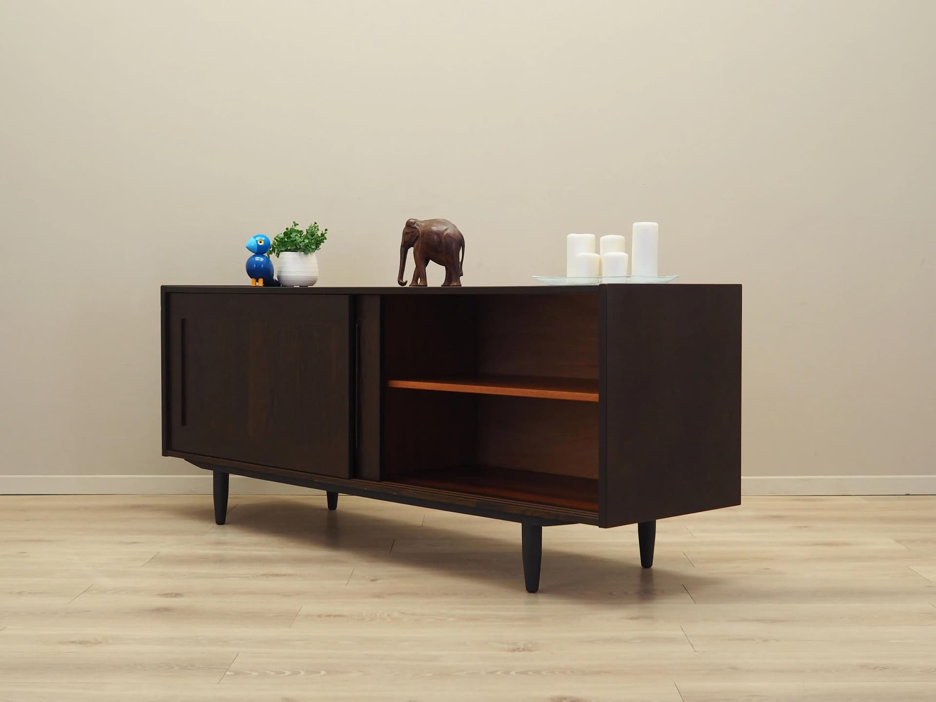 Sideboard, brown oak, Denmark, 1970s - 27788