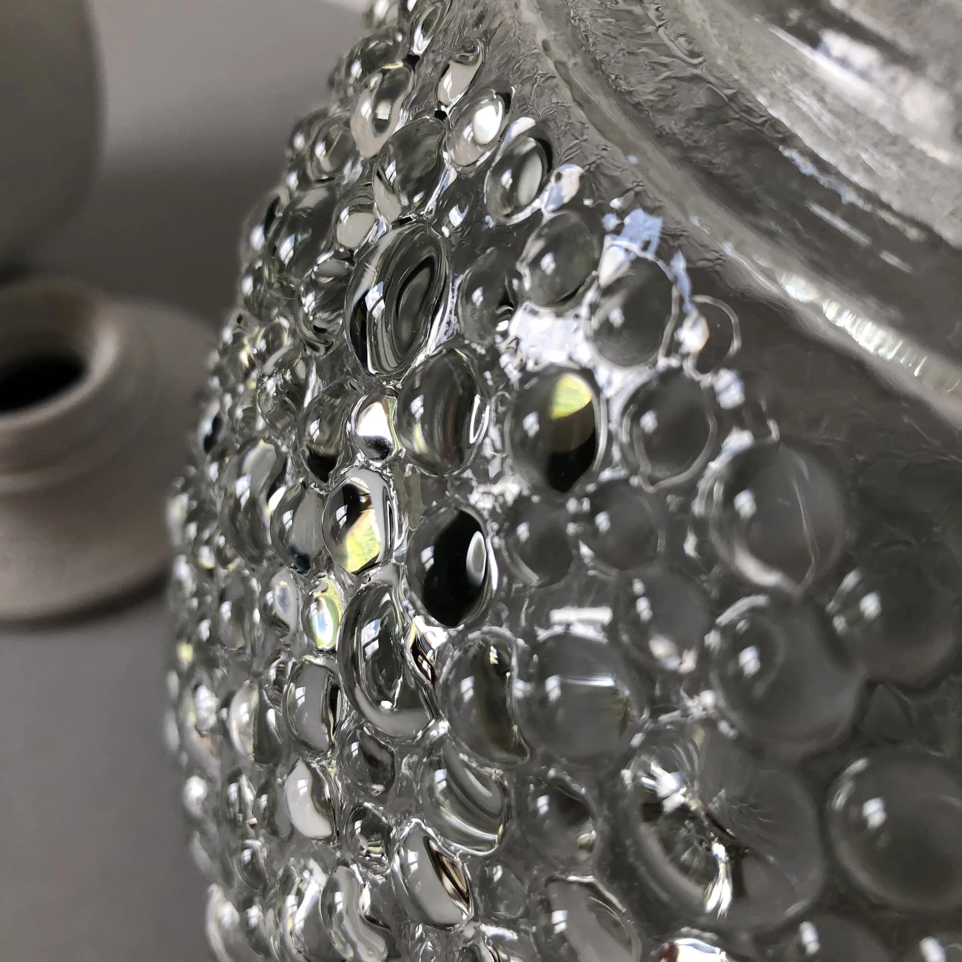 Kinkiet Bubble, szkło transparent, Niemcy, lata 70. - 28122