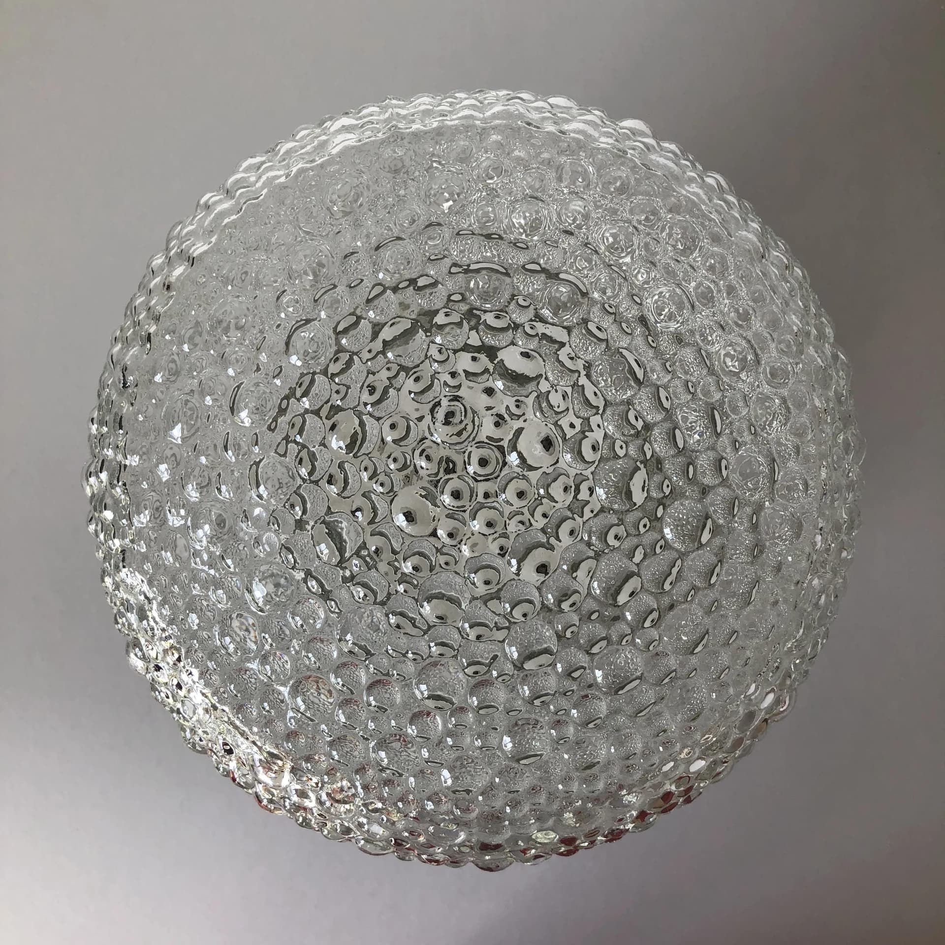 Kinkiet Bubble, szkło transparent, Niemcy, lata 70.