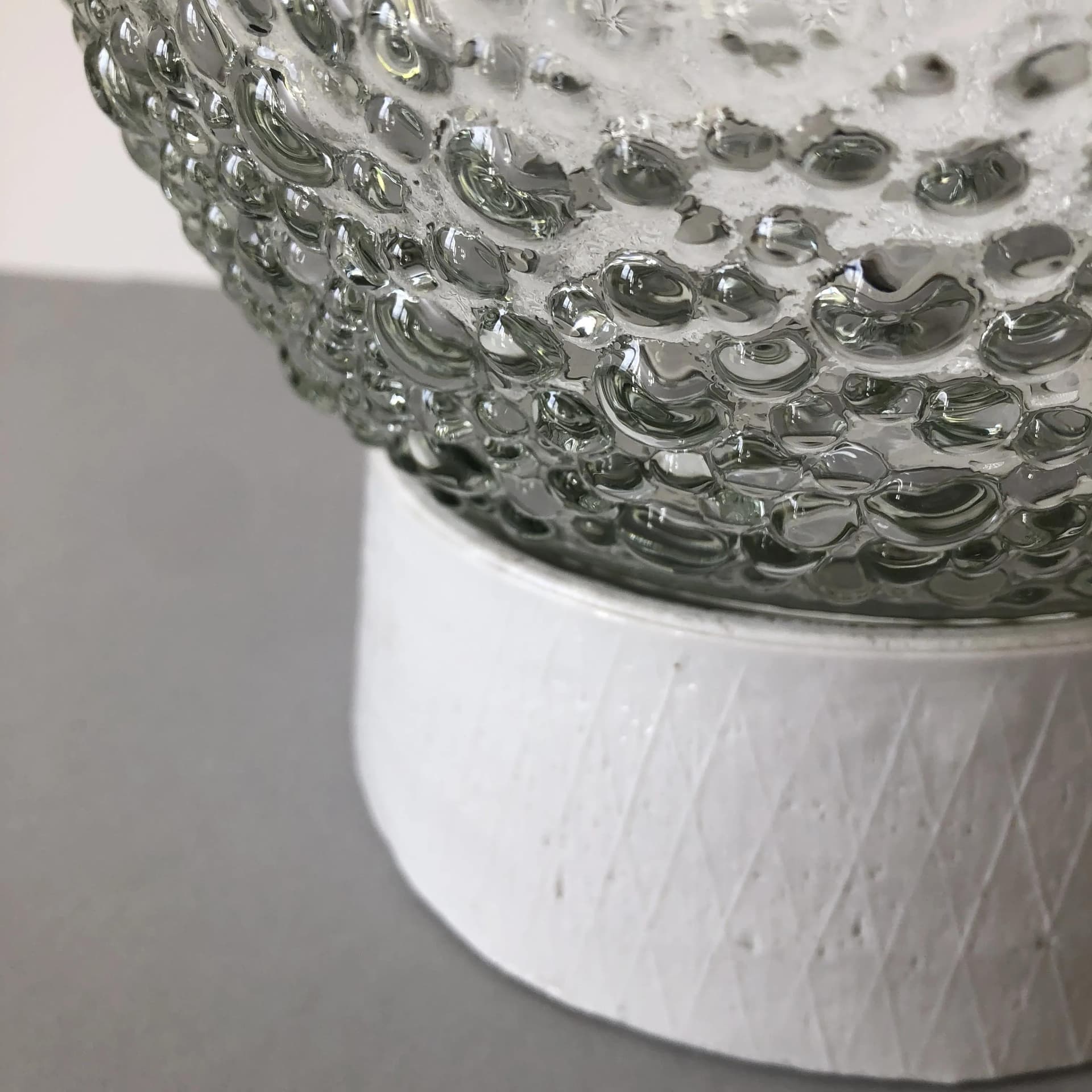 Kinkiet Bubble, szkło transparent, Niemcy, lata 70. - 28123