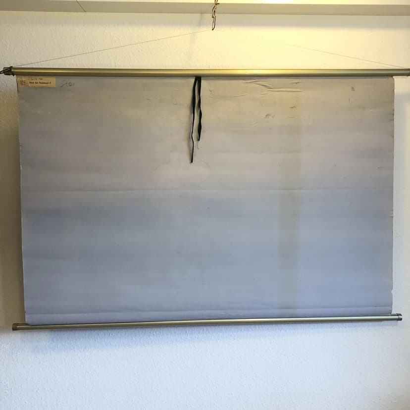 Tablica edukacyjna Okres Kreda, szary, papier, aut. H. Dost, Niemcy, lata 70.