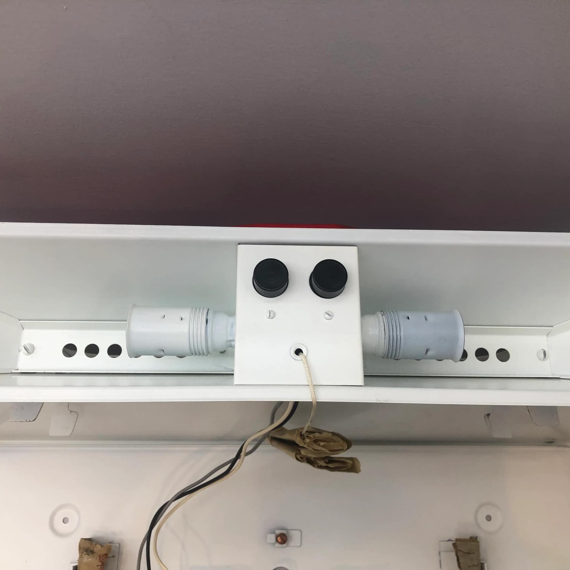 Kinkiet Space Age, czerwony, metal, proj. K. Link, Niemcy, lata 70. - 28114