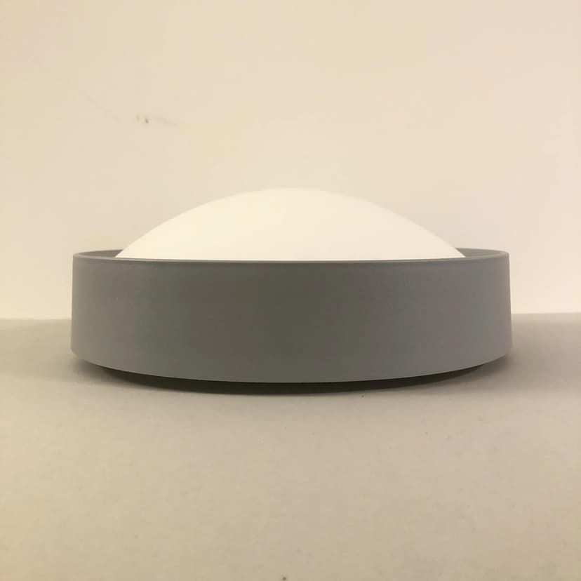 Plafon, szary, szkło opalowe, Belgia, lata 90.