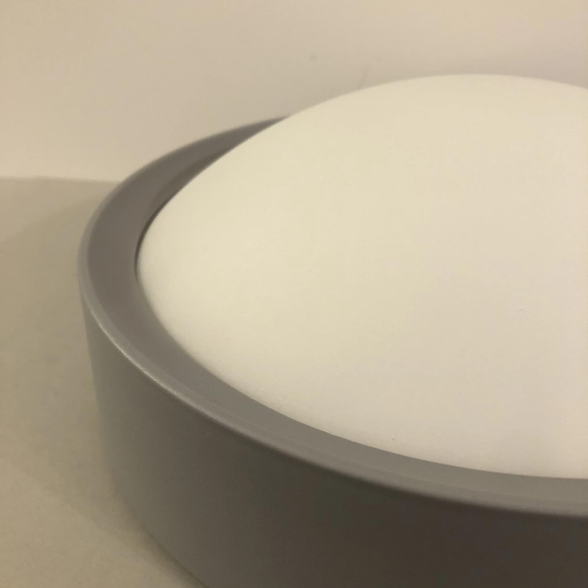 Plafon, szary, szkło opalowe, Belgia, lata 90. - 28104