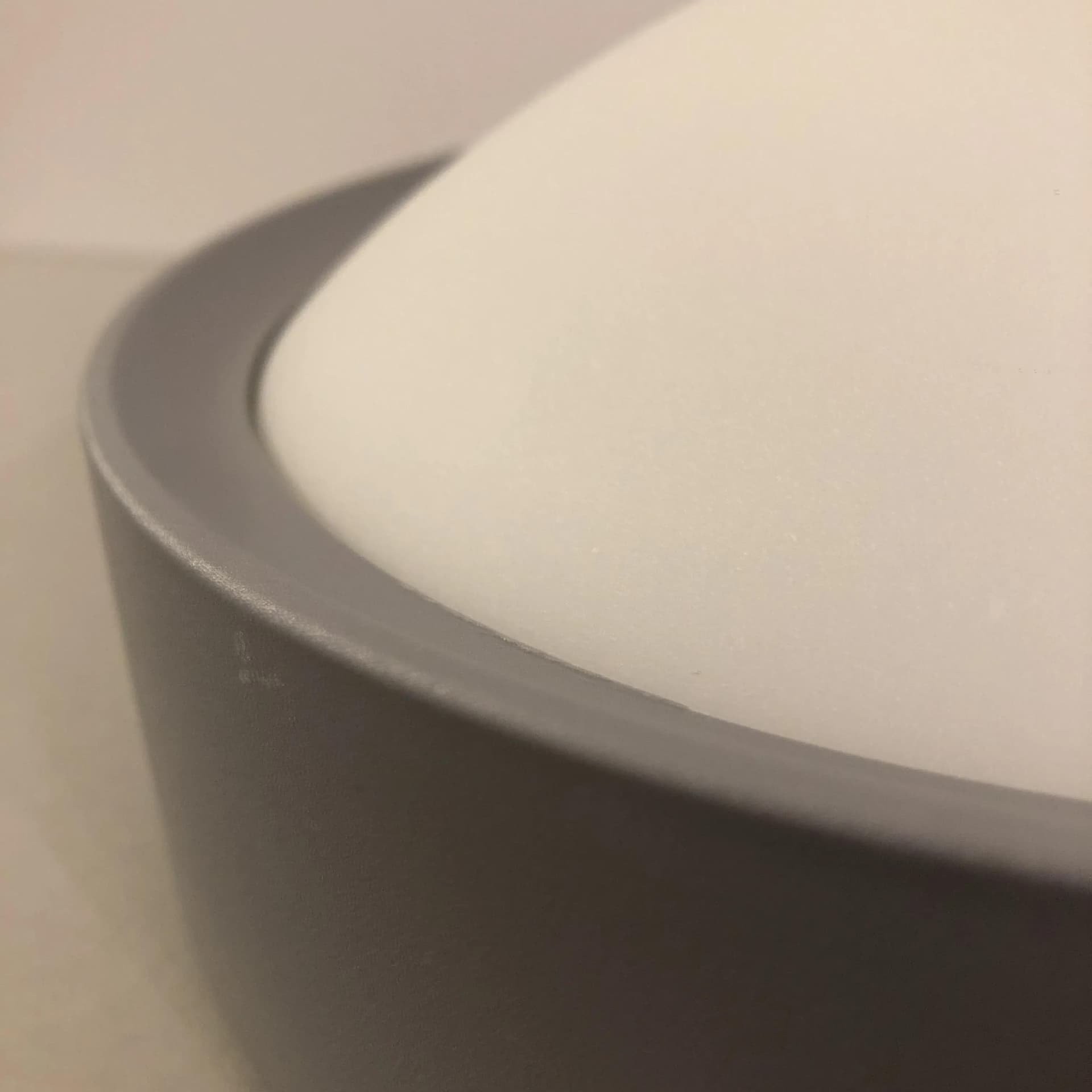 Plafon, szary, szkło opalowe, Belgia, lata 90. - 28102