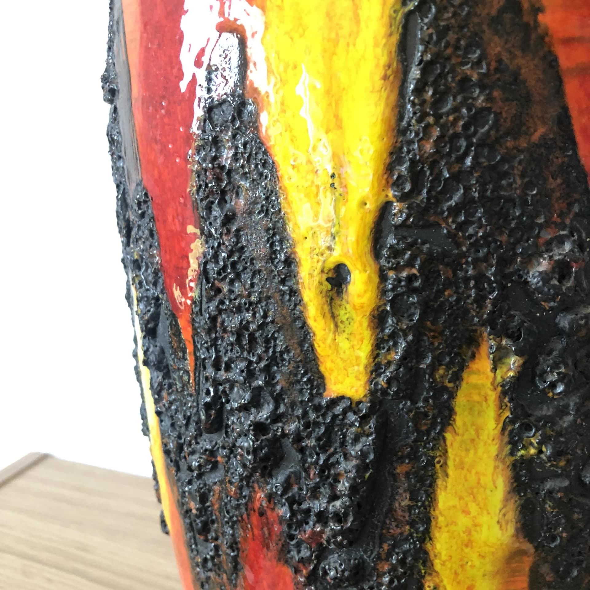 Wazon Fat Lava, ceramika multikolor, Scheurich, Niemcy, lata 70. - 28098