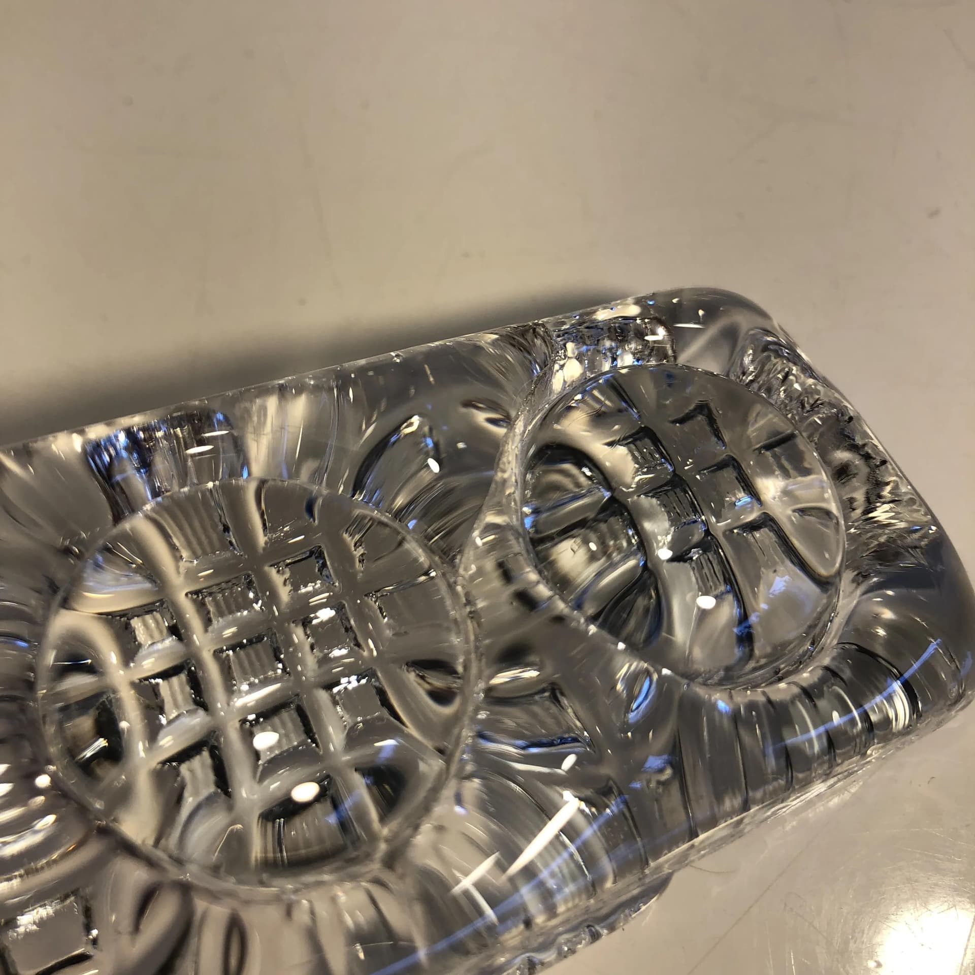 Lampa wisząca, mosiądz złoty, kryształ, Szwecja, lata 60. - 28091