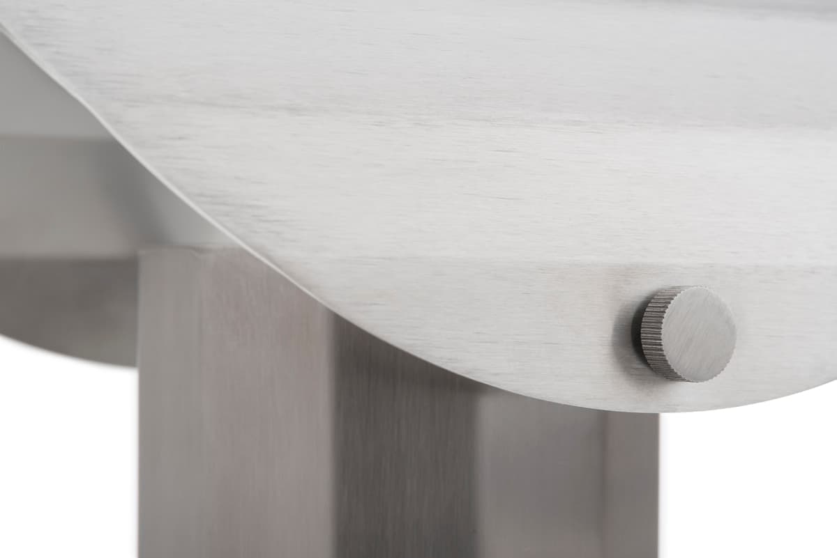 Lampa stojąca APOLIN 30 cm stal szczotkowana, Kaspa x Grynasz Studio - 3310