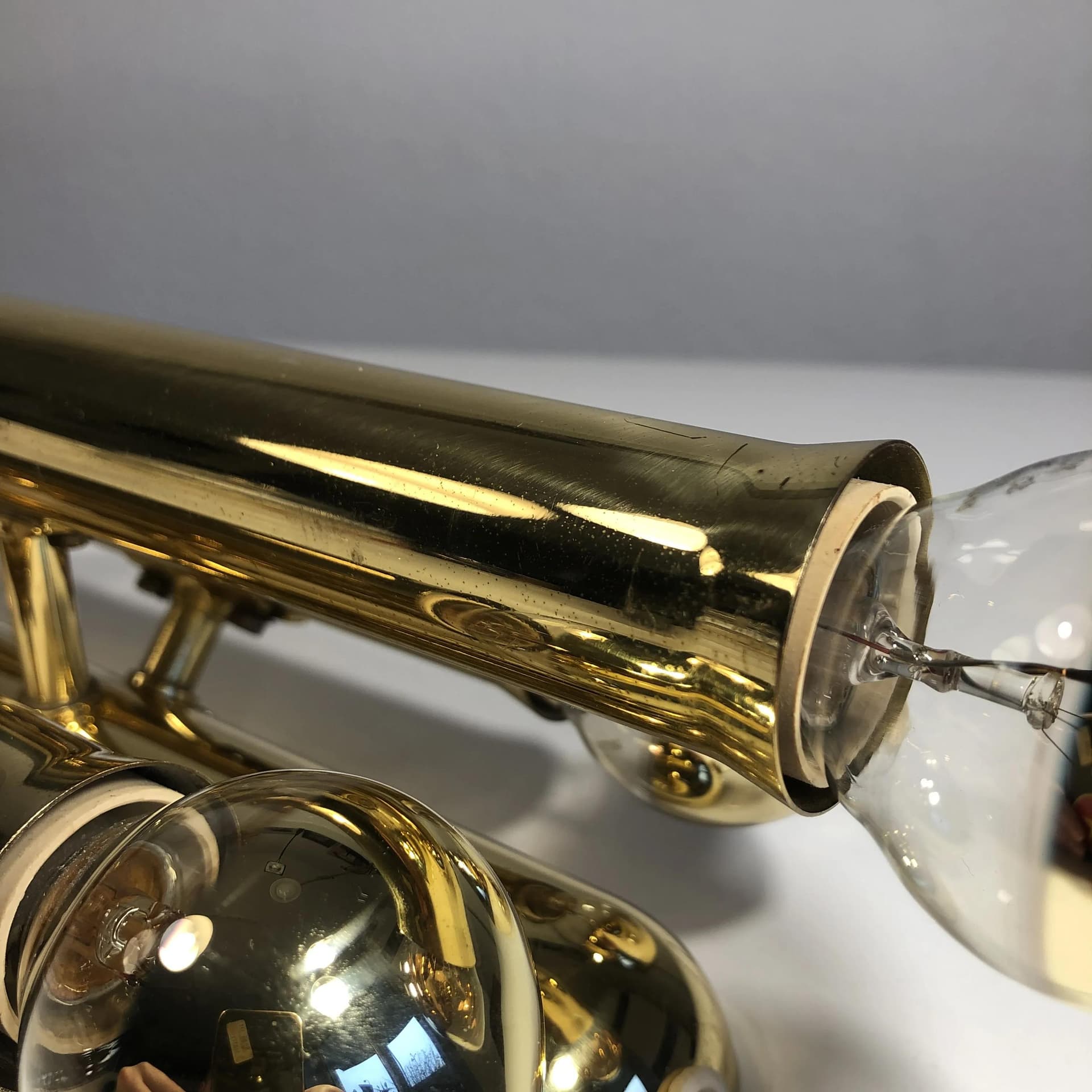 Kinkiet, złoty, mosiądz, Włochy, lata 80. - 28086