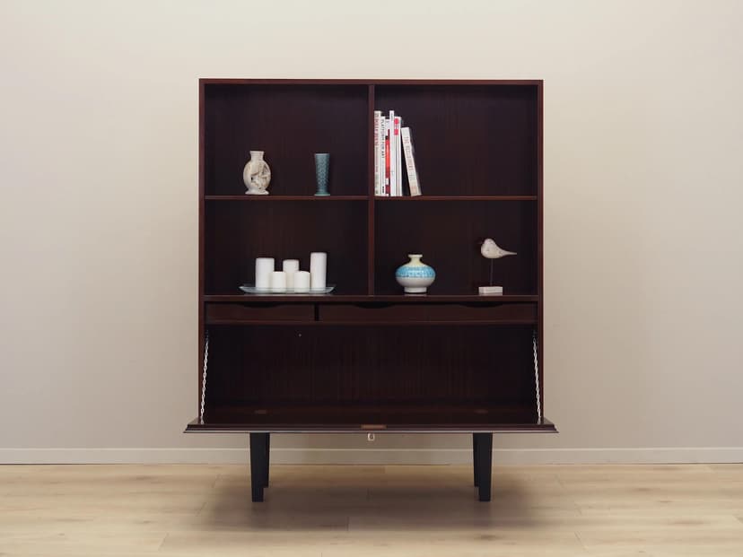 Regał model 9, mahoń brązowy ciemny, Omann Jun, Dania, lata 70.