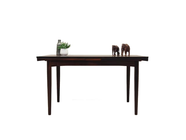 Stół prostokątny, palisander brązowy, Dania, lata 70. - WYMIARY