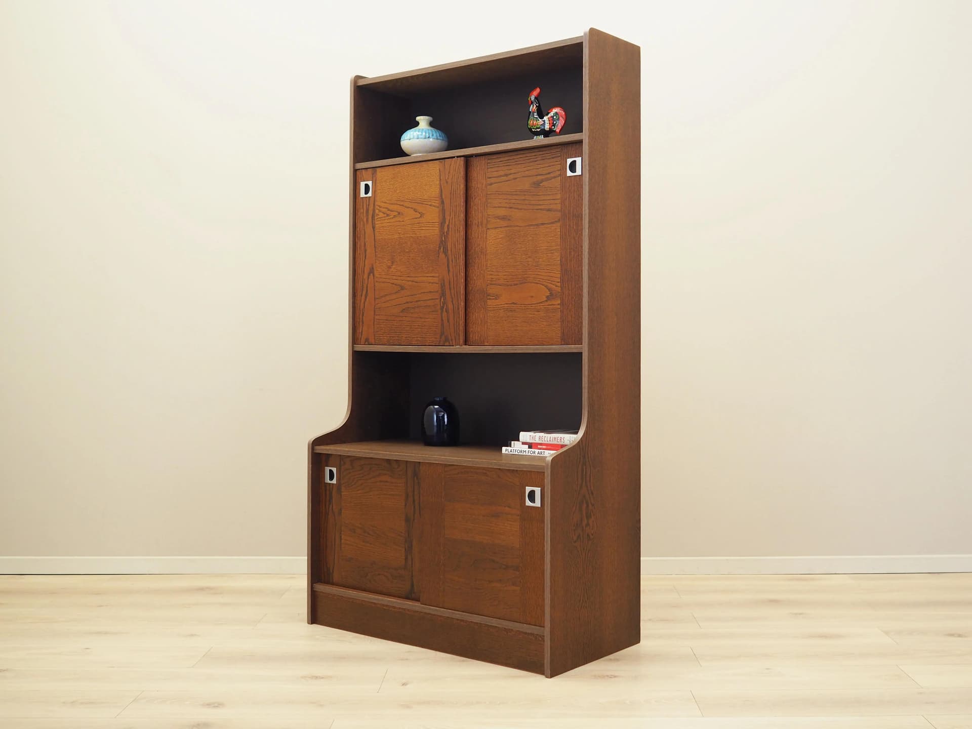 Bookcase, brown oak, Denmark, 1970s - 28367
