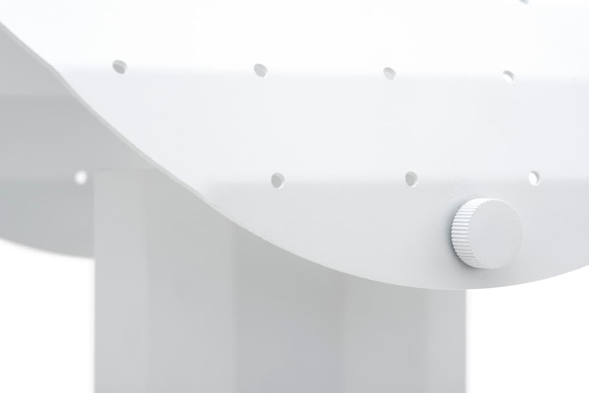 Lampa stojąca APOLIN z perforacją 30 cm biały, Kaspa x Grynasz Studio - 3384