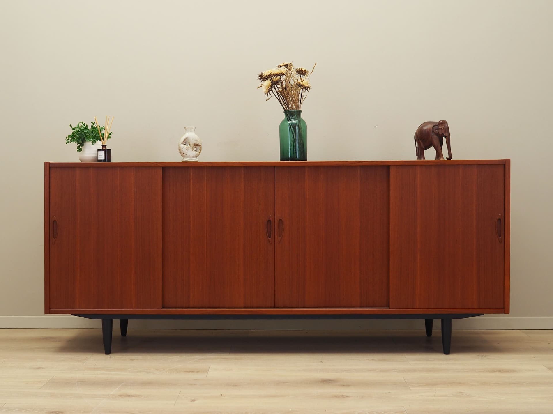 Sideboard, brown teak, Denmark, 1970s. - 66060