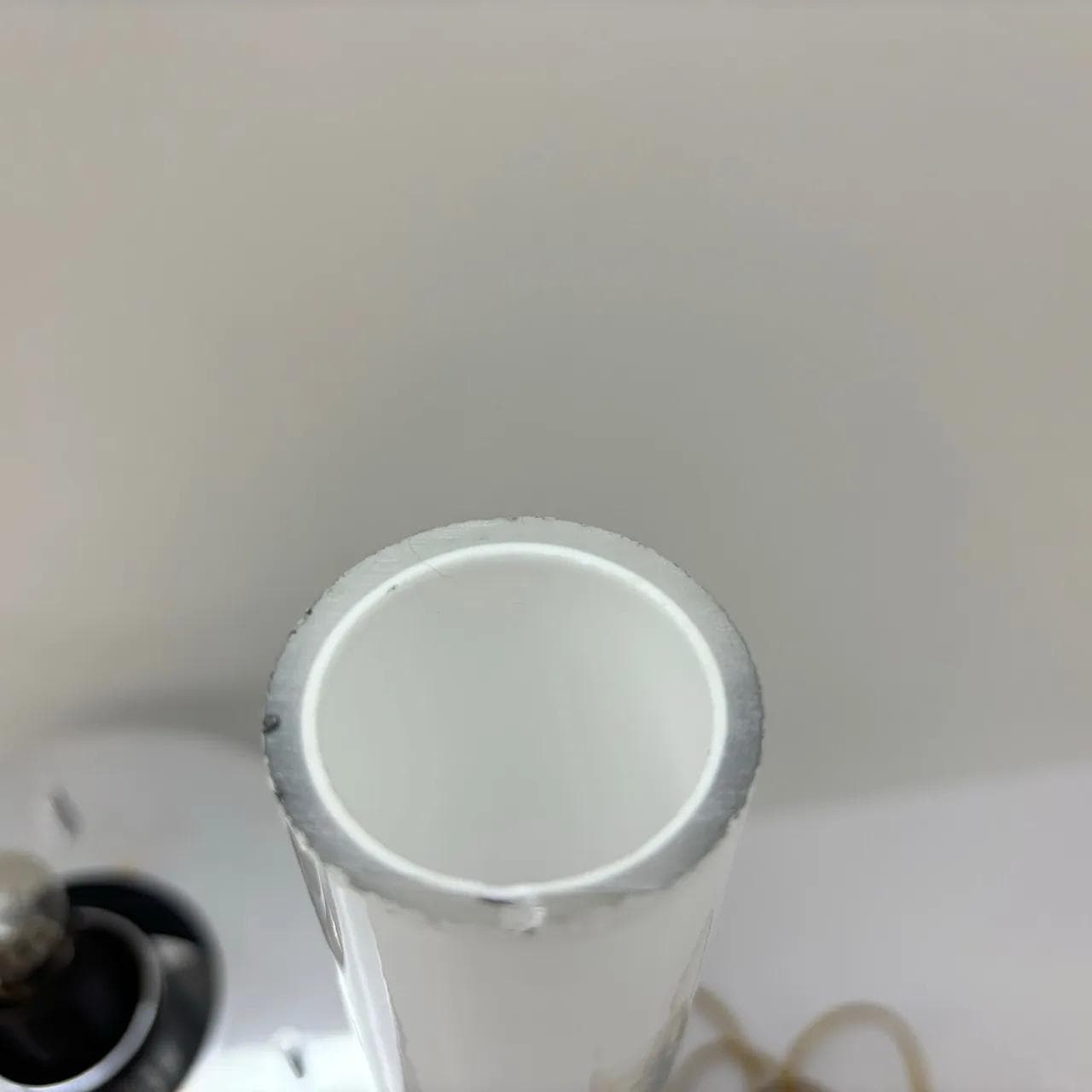 Lampa nocna Space Age, chromowana stal szara, opalowe szkło, kamień szary, Hillebrand, Niemcy, lata 70. - 28530