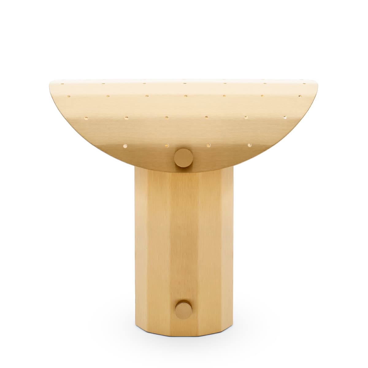 Lampa stojąca APOLIN z perforacją 30 cm mosiądz szczotkowany, Kaspa x Grynasz Studio - 3397