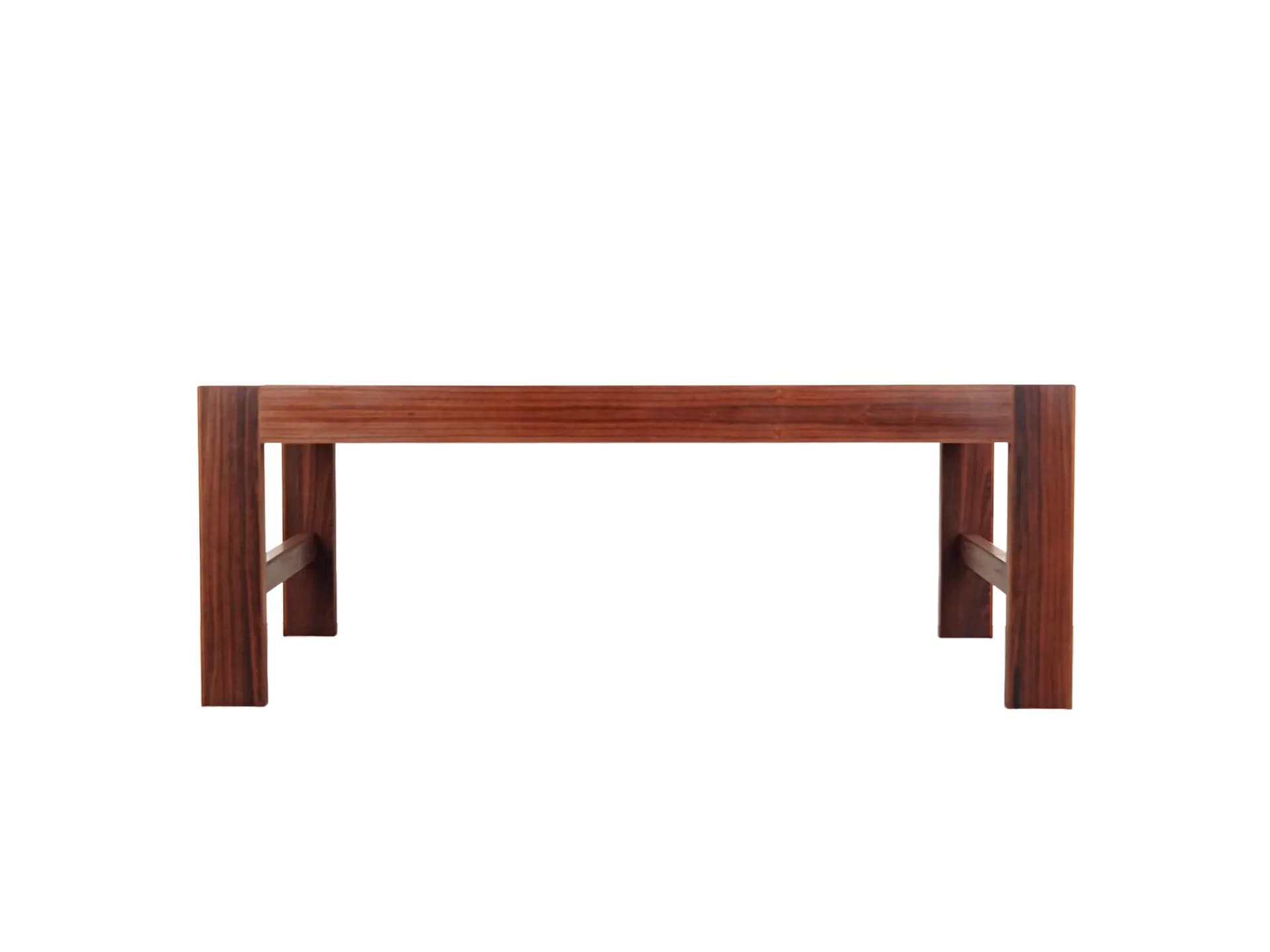 Ława, palisander brązowy, szkło, Dania, lata 70.