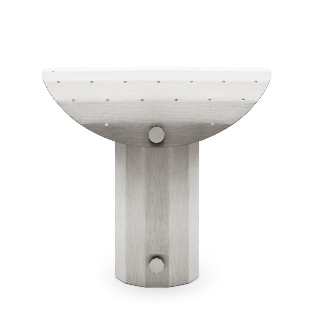 Lampa stojąca APOLIN z perforacją 30 cm stal szczotkowana, Kaspa x Grynasz Studio - 3410