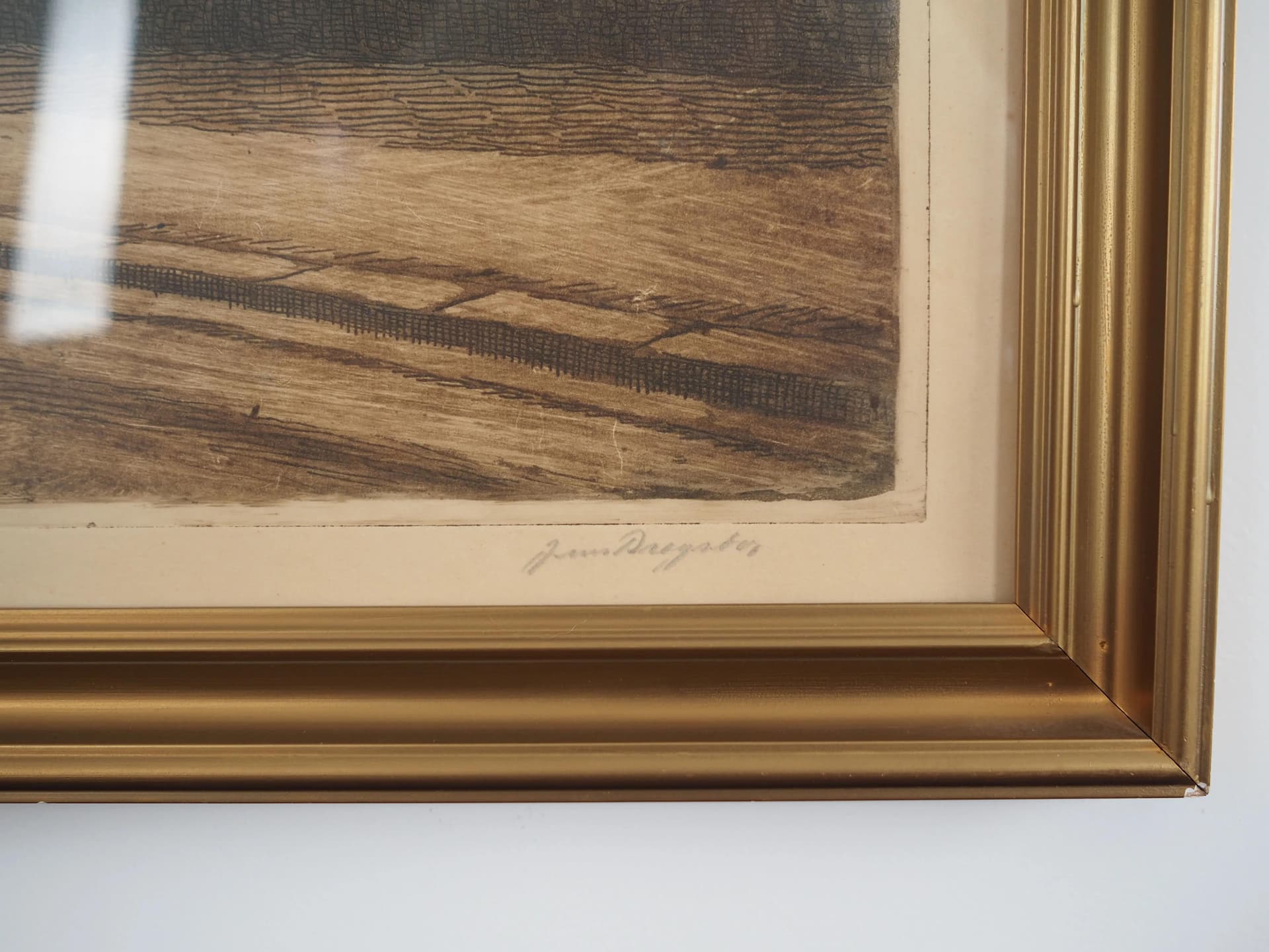 Obraz Wiatrak, skandynawski, beżowy, drewno, Szwecja, lata 70. - 28977