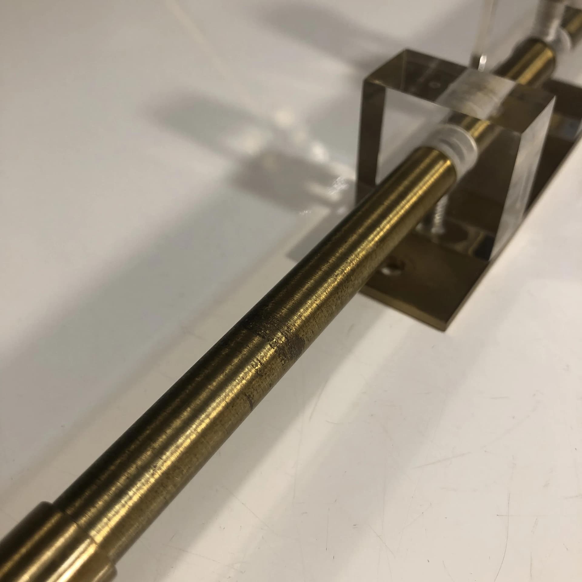 Pair of wall sconces, golden brass, Vario Leuchten, Germany, 1970s. - 28824