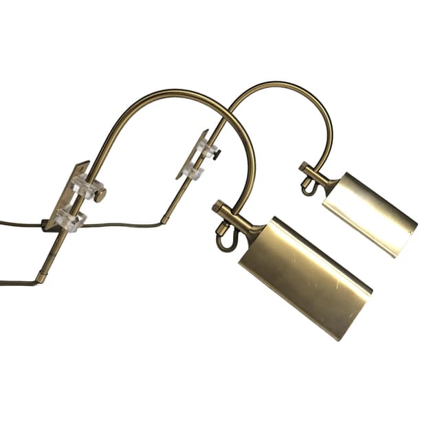 Pair of wall sconces, golden brass, Vario Leuchten, Germany, 1970s. - DIMENSION