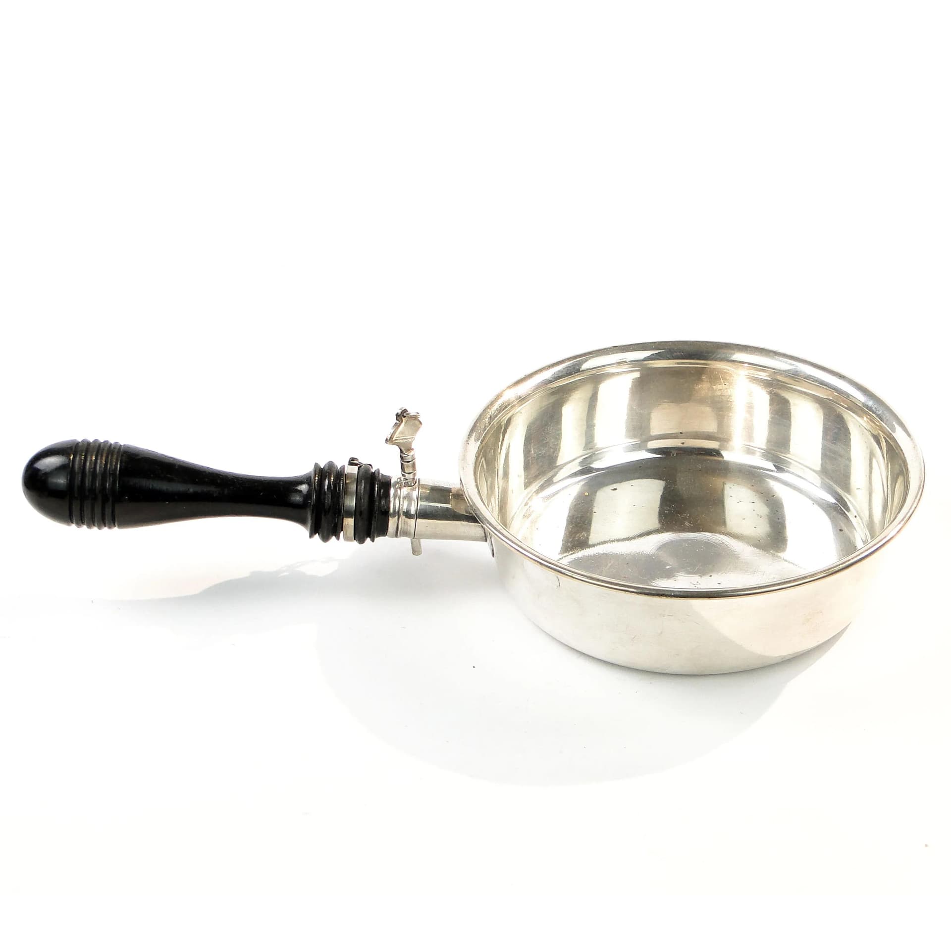 Rondelek do serwowania, srebrny, mosiądz posrebrzany, drewno czarne, Wielka Brytania, lata 20. - 28882