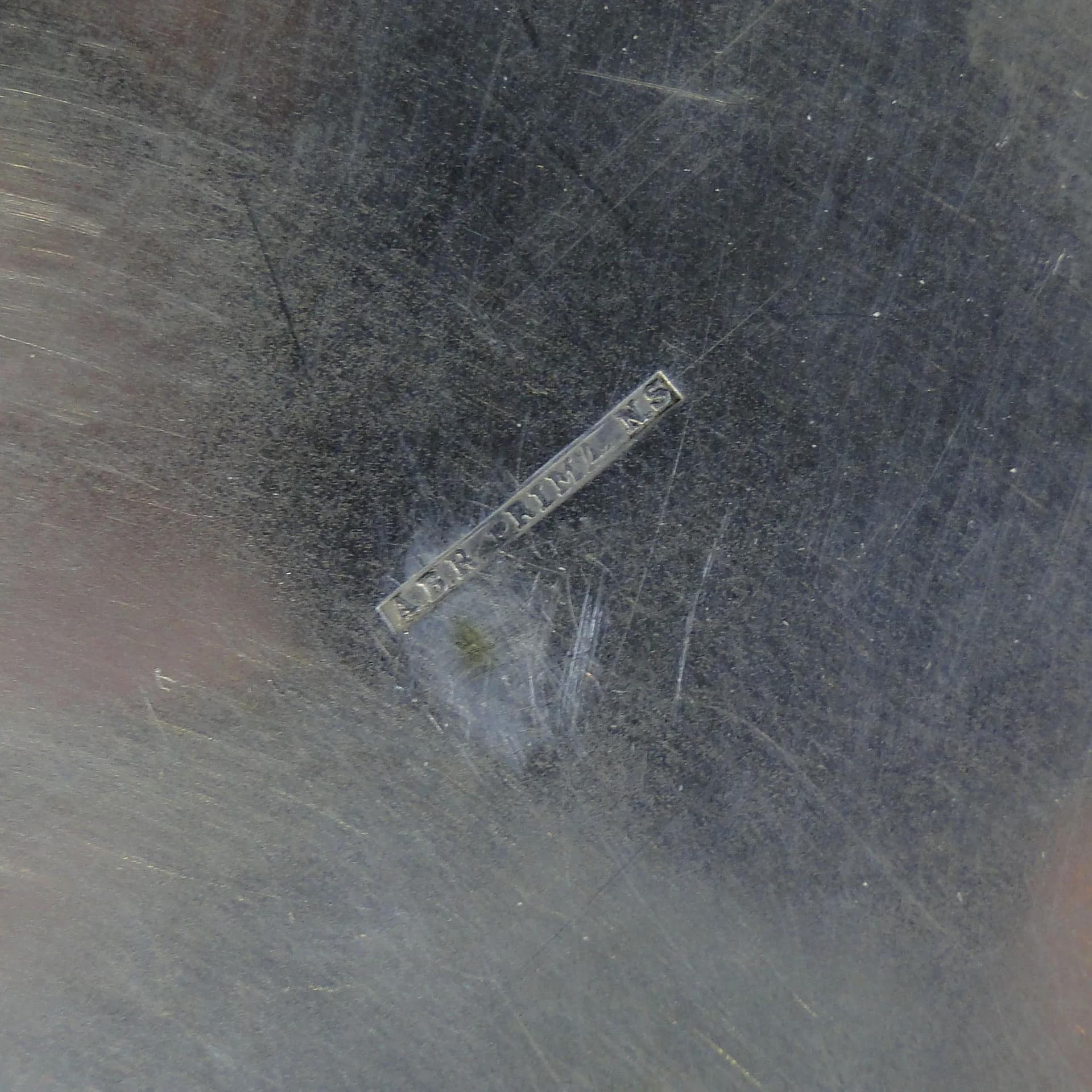 Rondelek do serwowania, srebrny, mosiądz posrebrzany, drewno czarne, Wielka Brytania, lata 20. - 28878