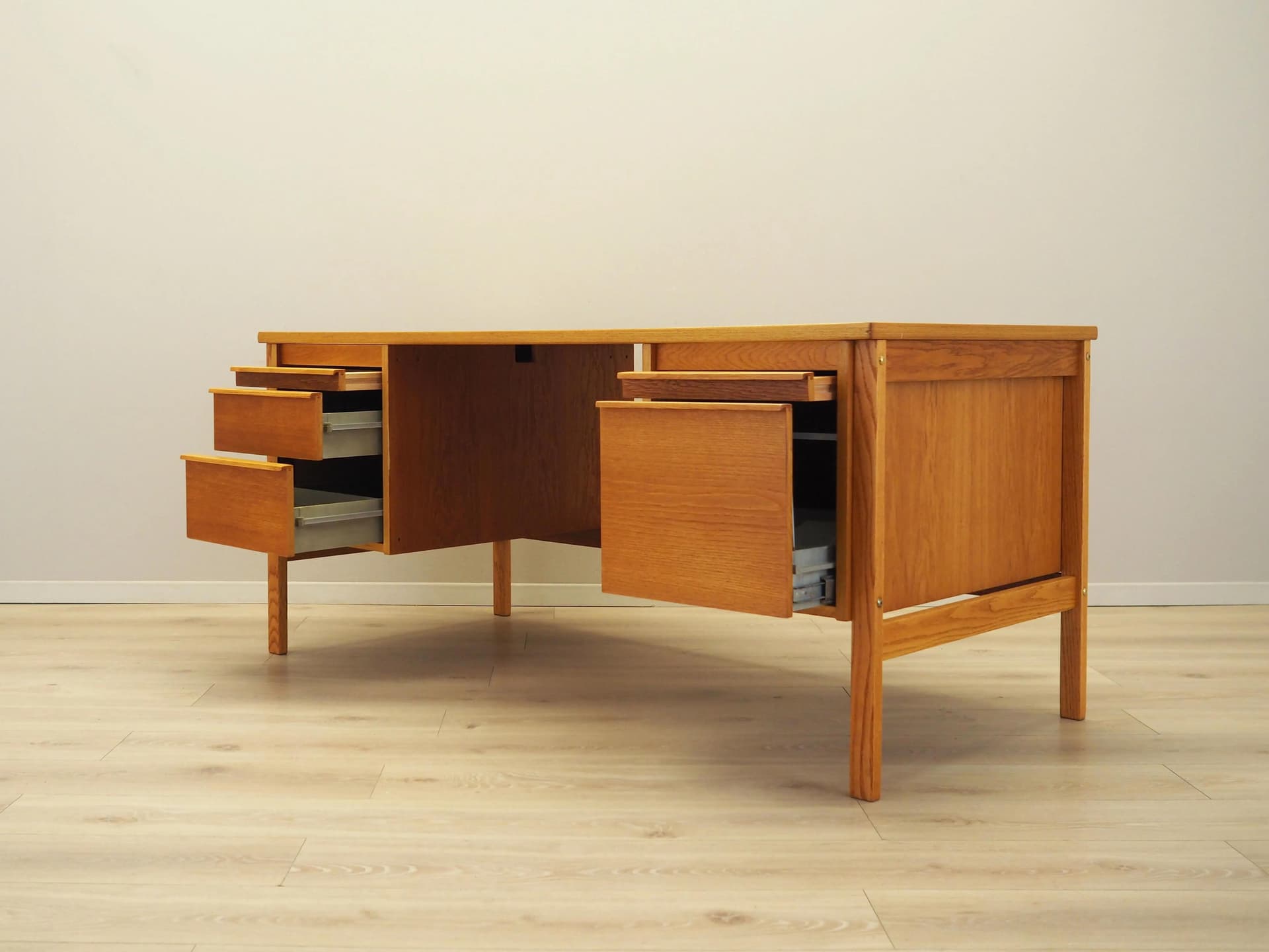 Desk, light brown ash, Norway, 1970s. - 28928