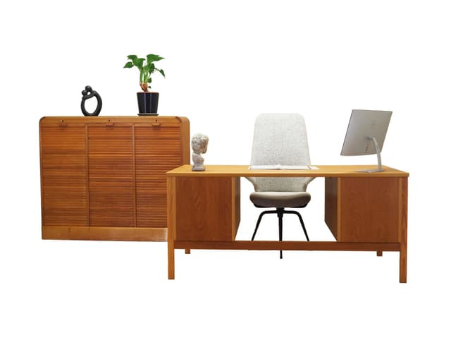 Desk, light brown ash, Norway, 1970s. - DIMENSION