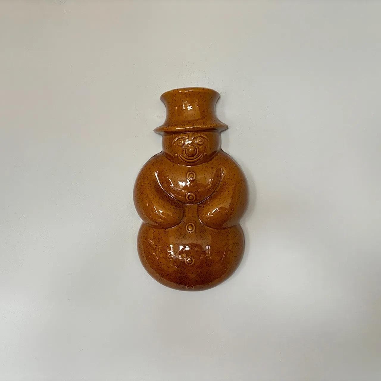 Forma do wypieków Bałwan, brązowy, kamionka, Niemcy, lata 90. - 29136