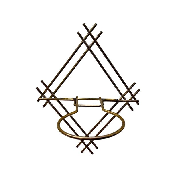 Kwietnik ścienny, miedziowana stal, Polska, lata 70. - WYMIARY