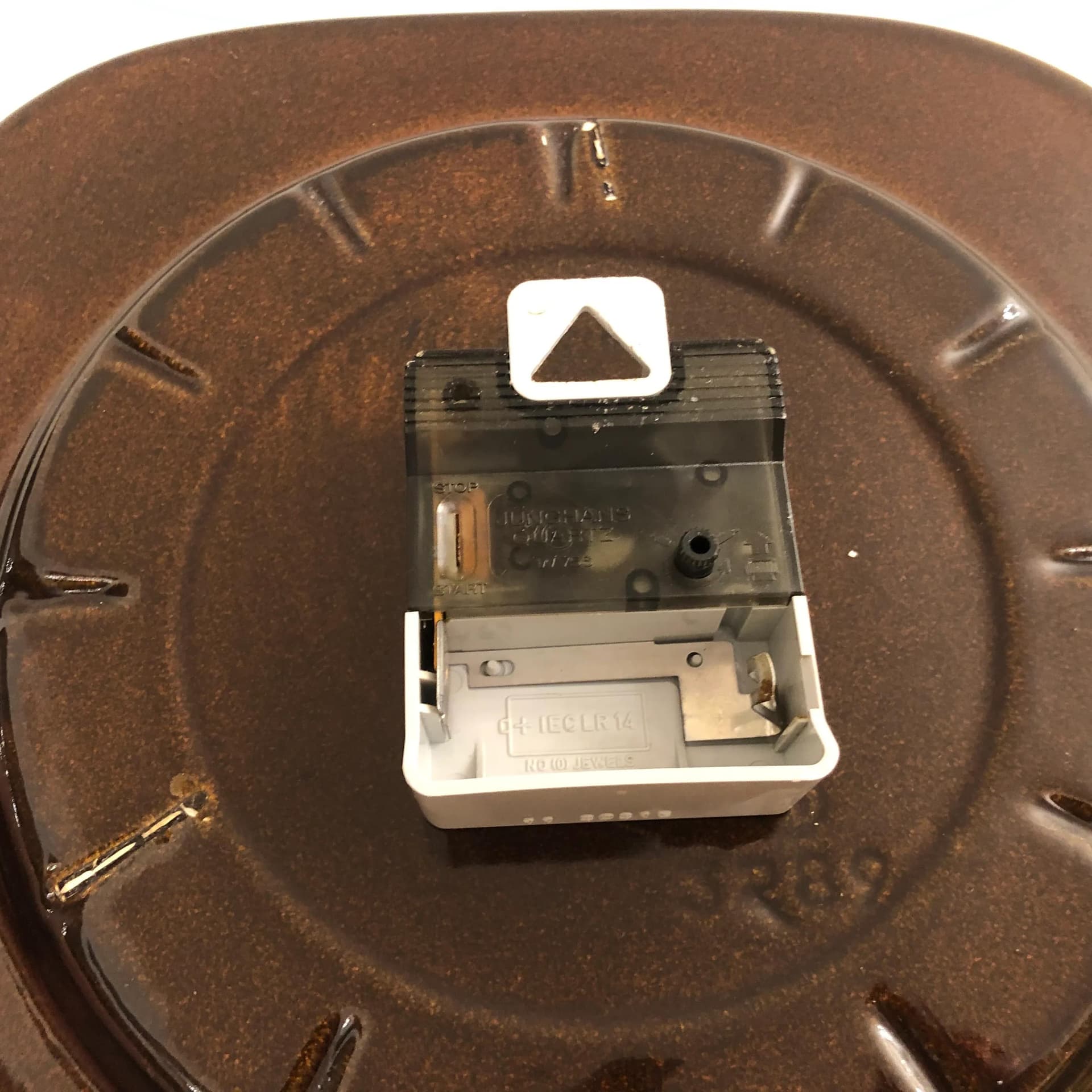 Zegar ścienny, ceramika multikolor, Kienzle, Niemcy, lata 70. - 29095