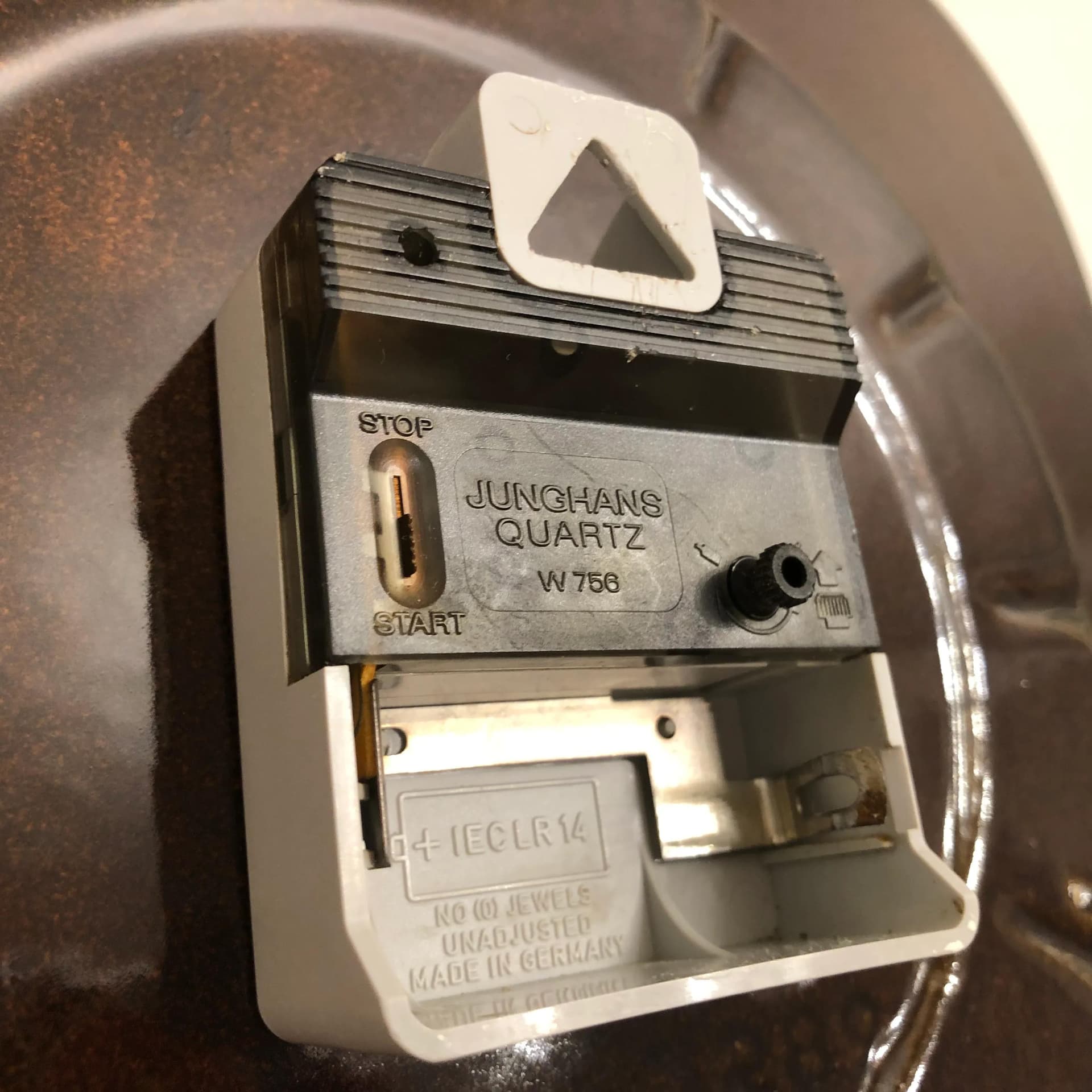 Zegar ścienny, ceramika multikolor, Kienzle, Niemcy, lata 70. - 29094