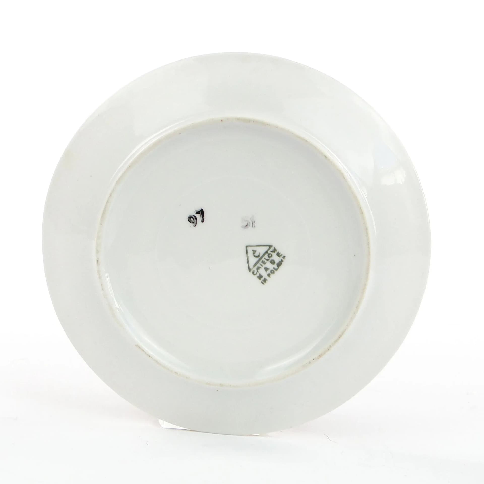 Różowy porcelanowy spodek Krokus, proj. W. Potacki dla Ćmielowa, Polska, lata 60. - 29163