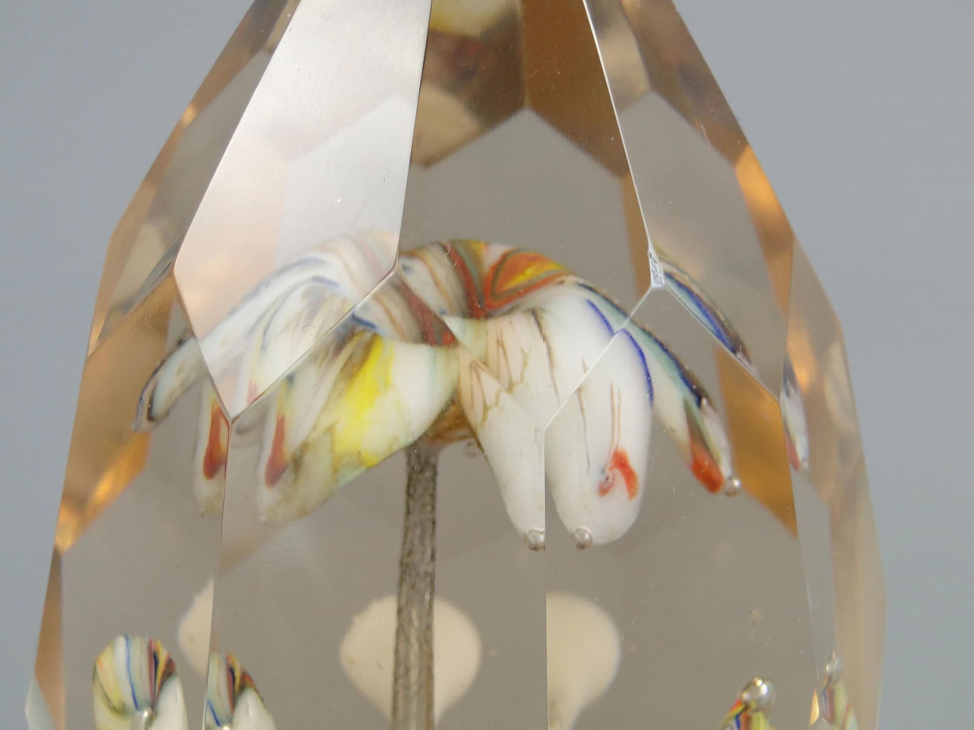 Paperweight, floral mosaic, multicolor, crystal, Austro-Hungary, early 20th c. - 29500