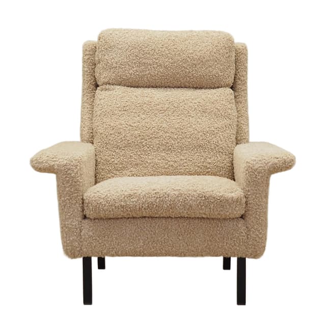 Armchair 3332, beige, bouclé, wood, by A. Vodder, for Fritz Hansen, Denmark, 1960s - DIMENSION