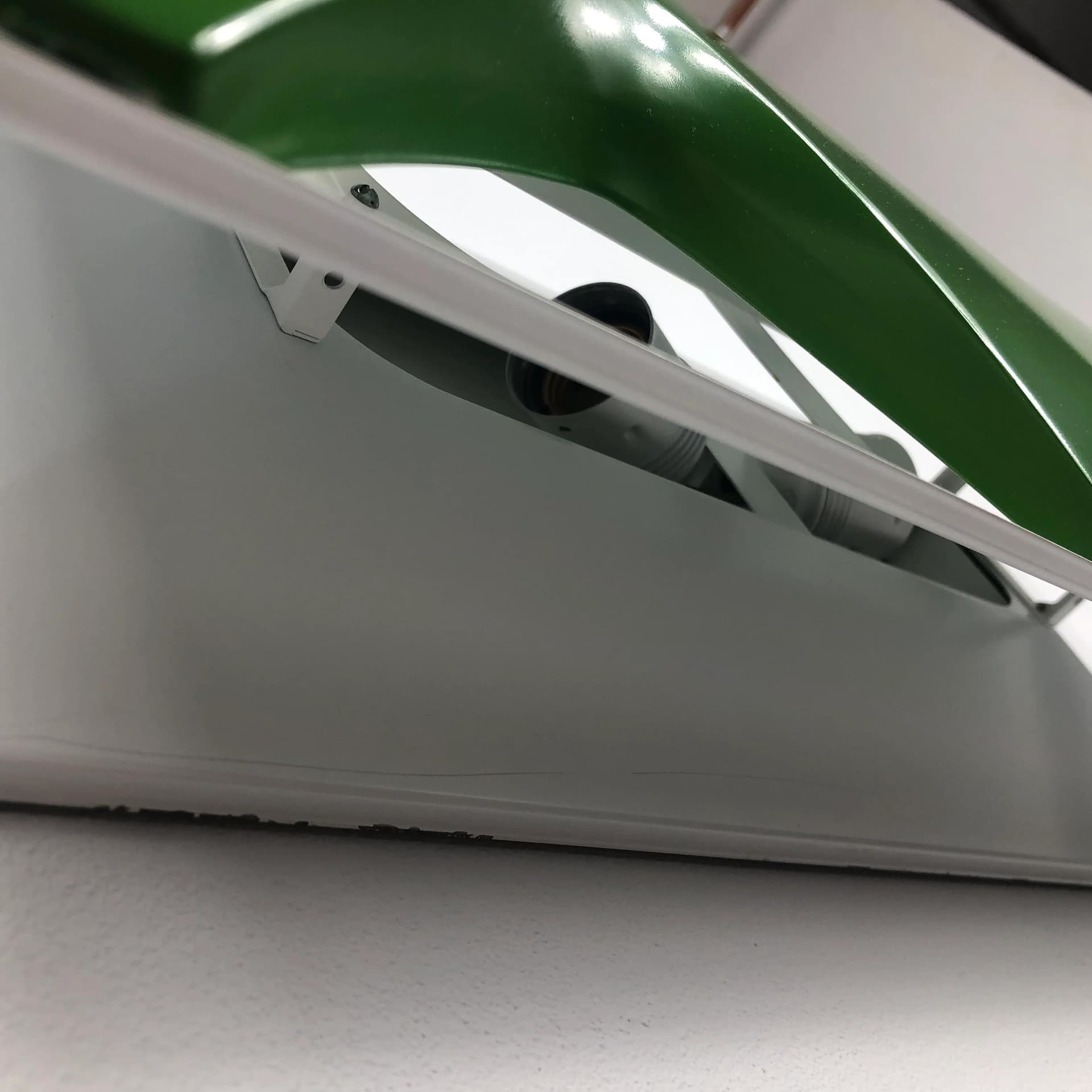 Kinkiet Space Age, metal zielony, proj. K. Link, Niemcy, lata 70. - 29395