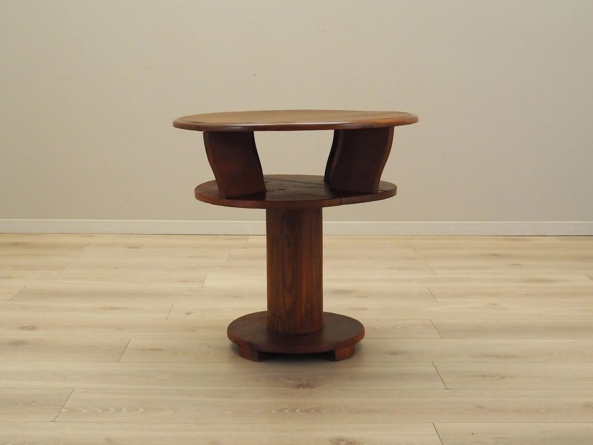 Side table, brown oak, Italy, 1960s. - 29550