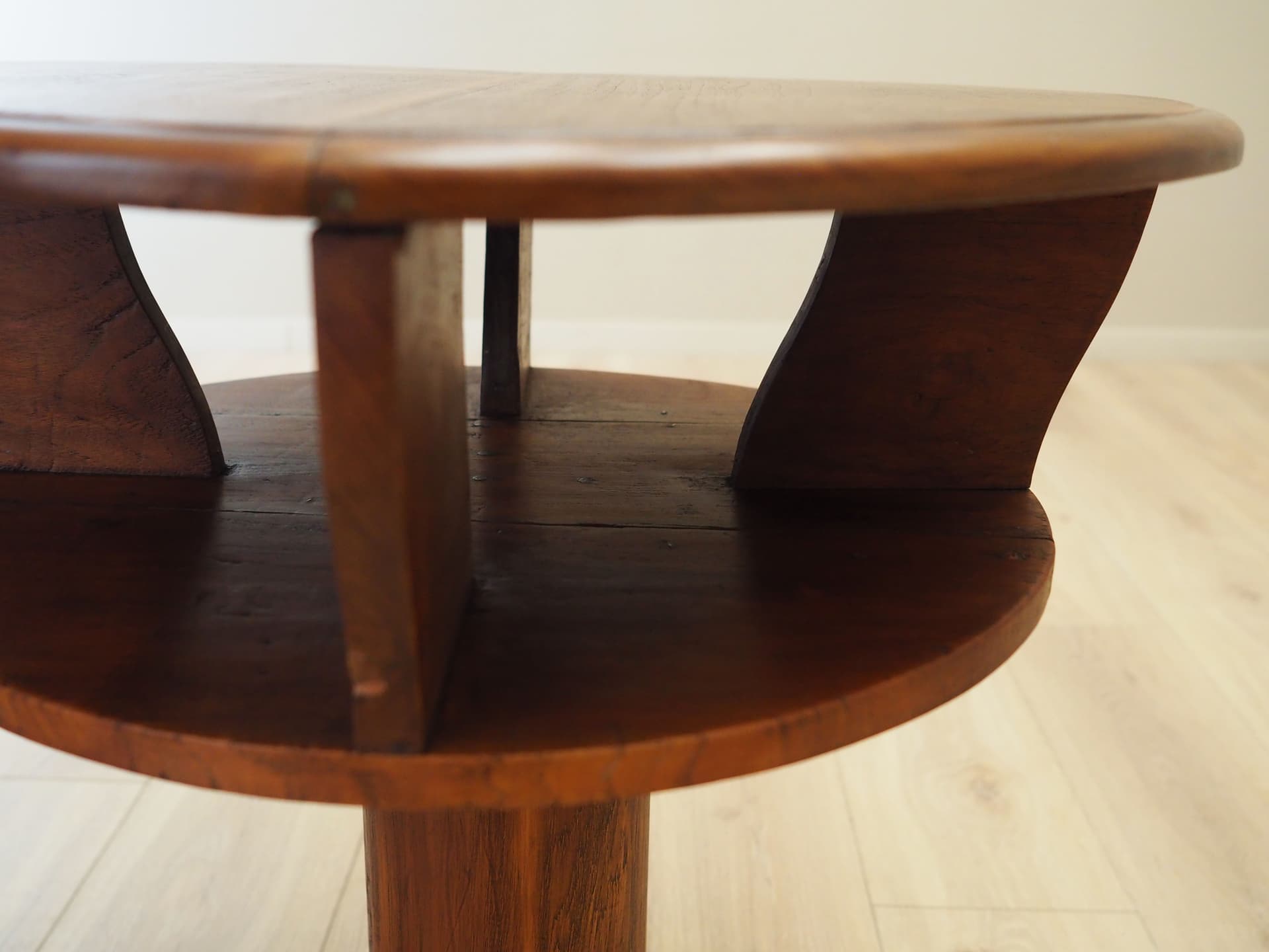 Side table, brown oak, Italy, 1960s. - 64733