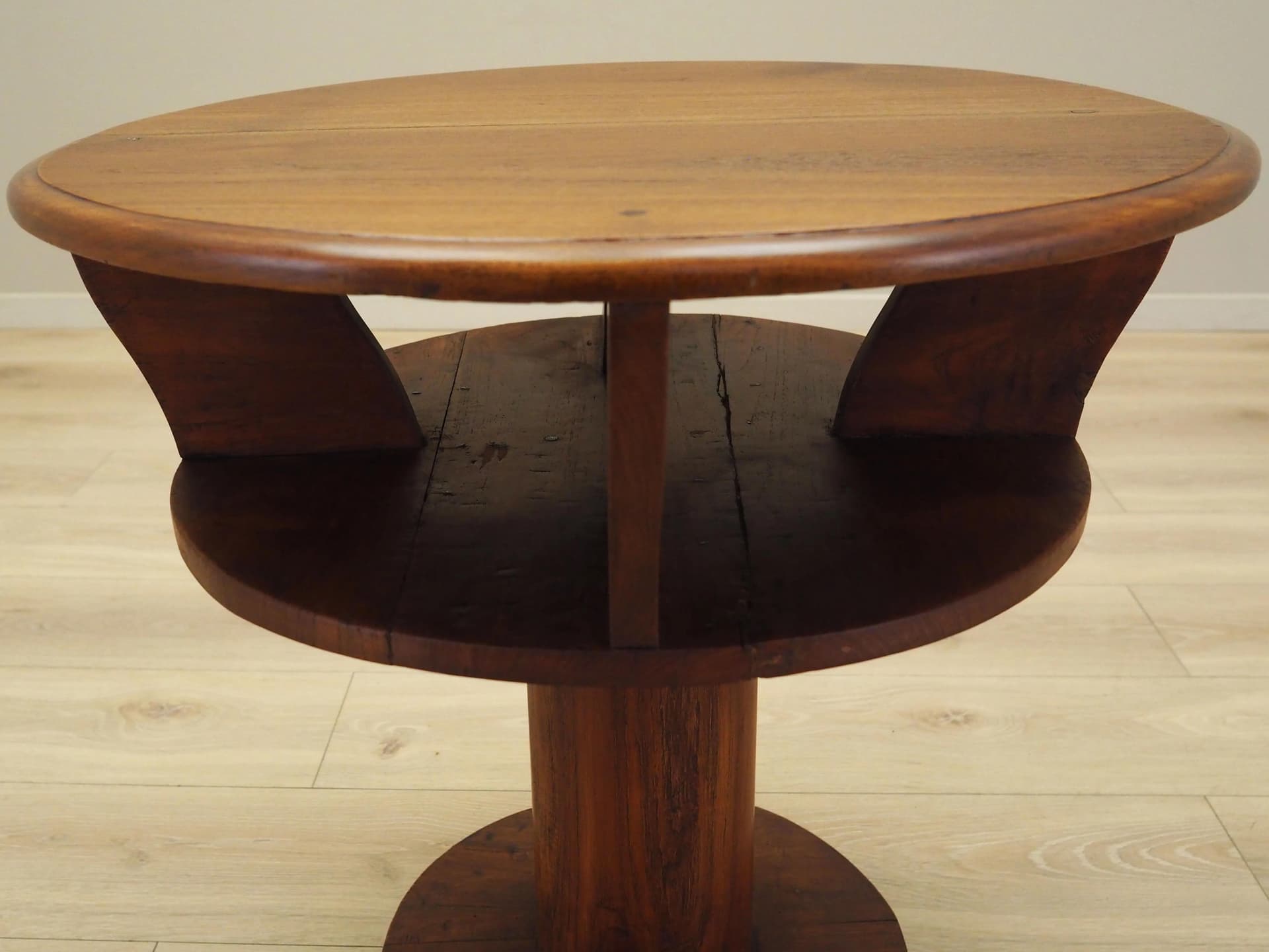 Side table, brown oak, Italy, 1960s. - 29553