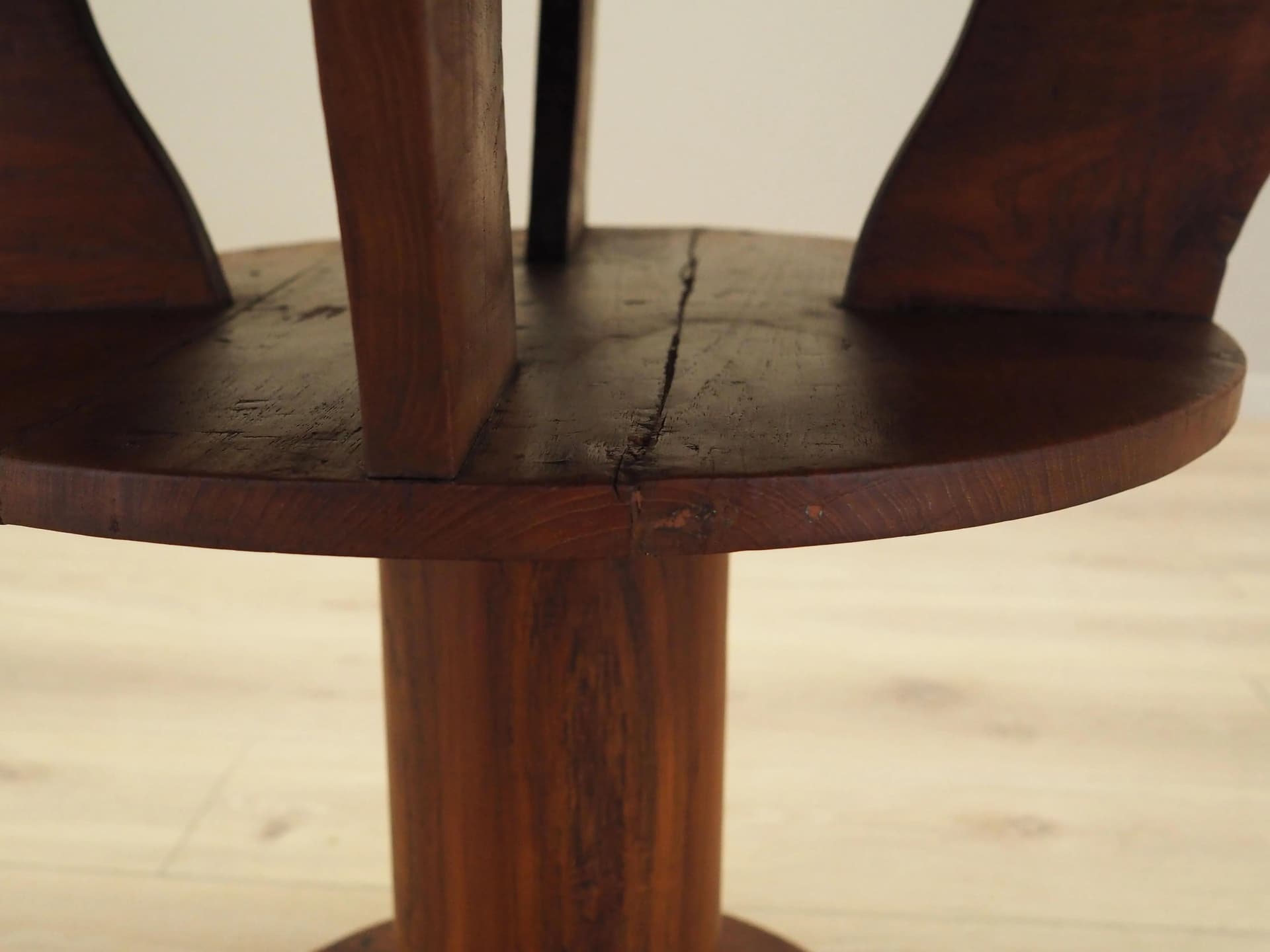 Side table, brown oak, Italy, 1960s. - 29555