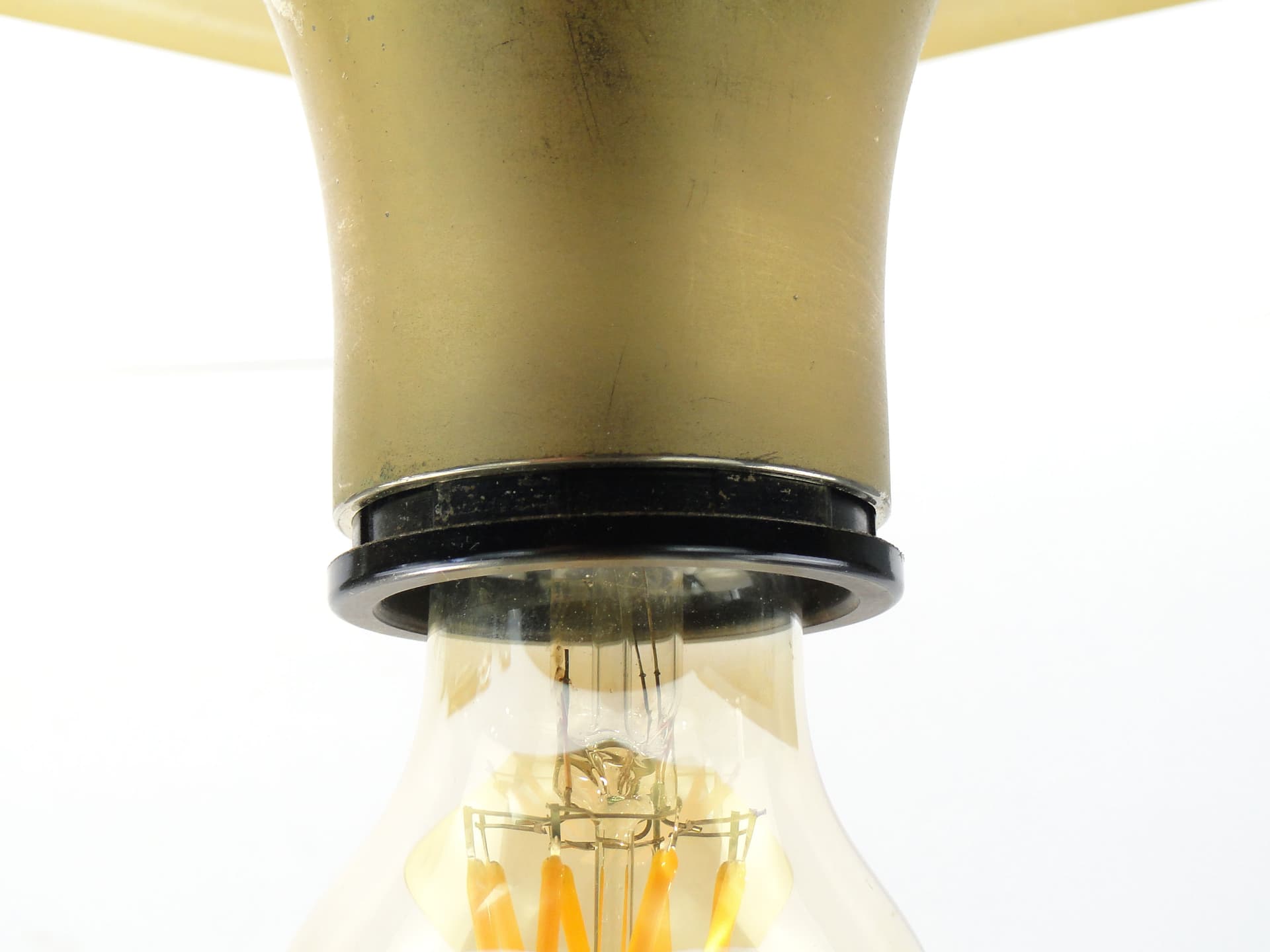 Plafon Saturno, złoty, mosiądz, proj. K. Motozawa, Staff Leuchten, Niemcy, lata 70. - 3514