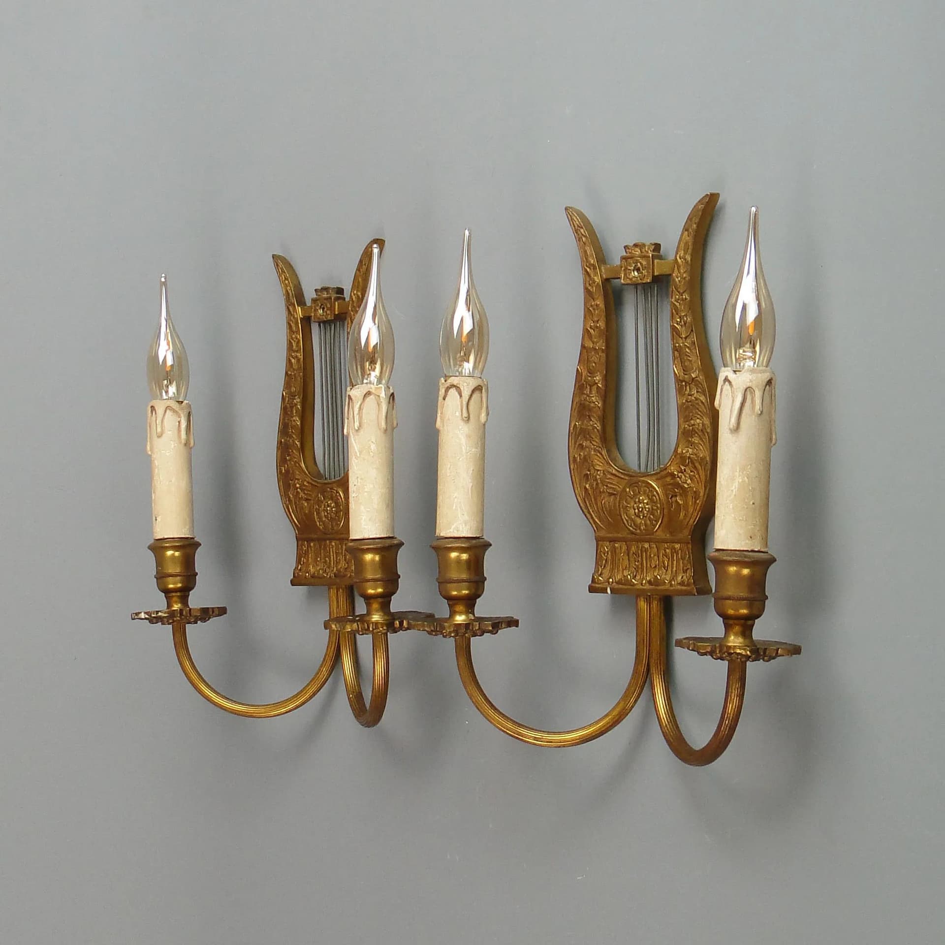 Pair of Empire Sconces, Gilt Brass, France, Early 20th c. - 29787