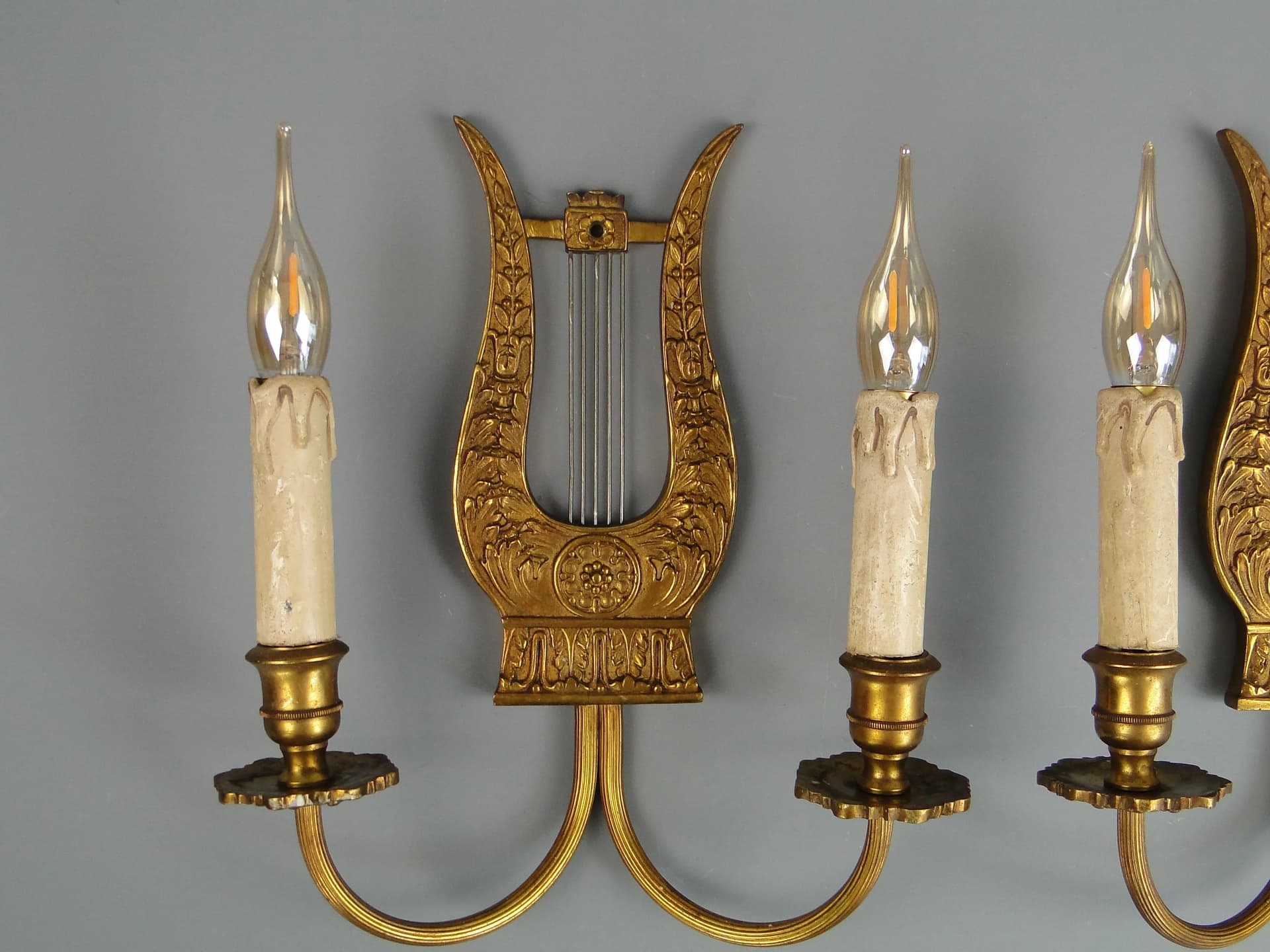 Pair of Empire Sconces, Gilt Brass, France, Early 20th c. - 29782