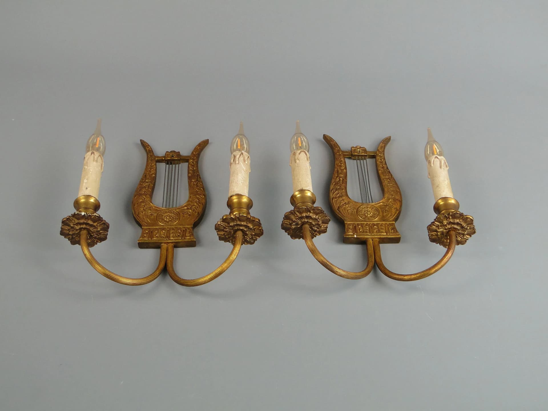 Pair of Empire Sconces, Gilt Brass, France, Early 20th c. - 29784