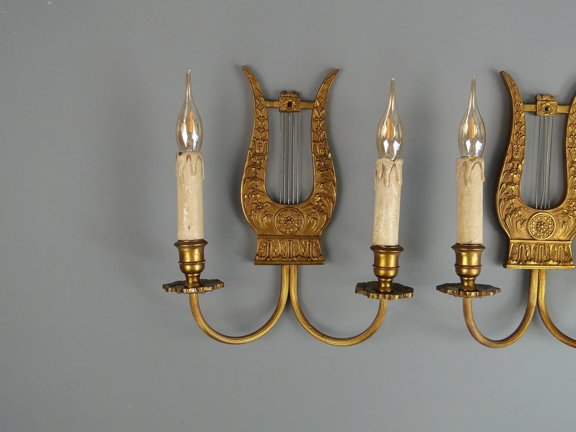 Pair of Empire Sconces, Gilt Brass, France, Early 20th c. - 29781