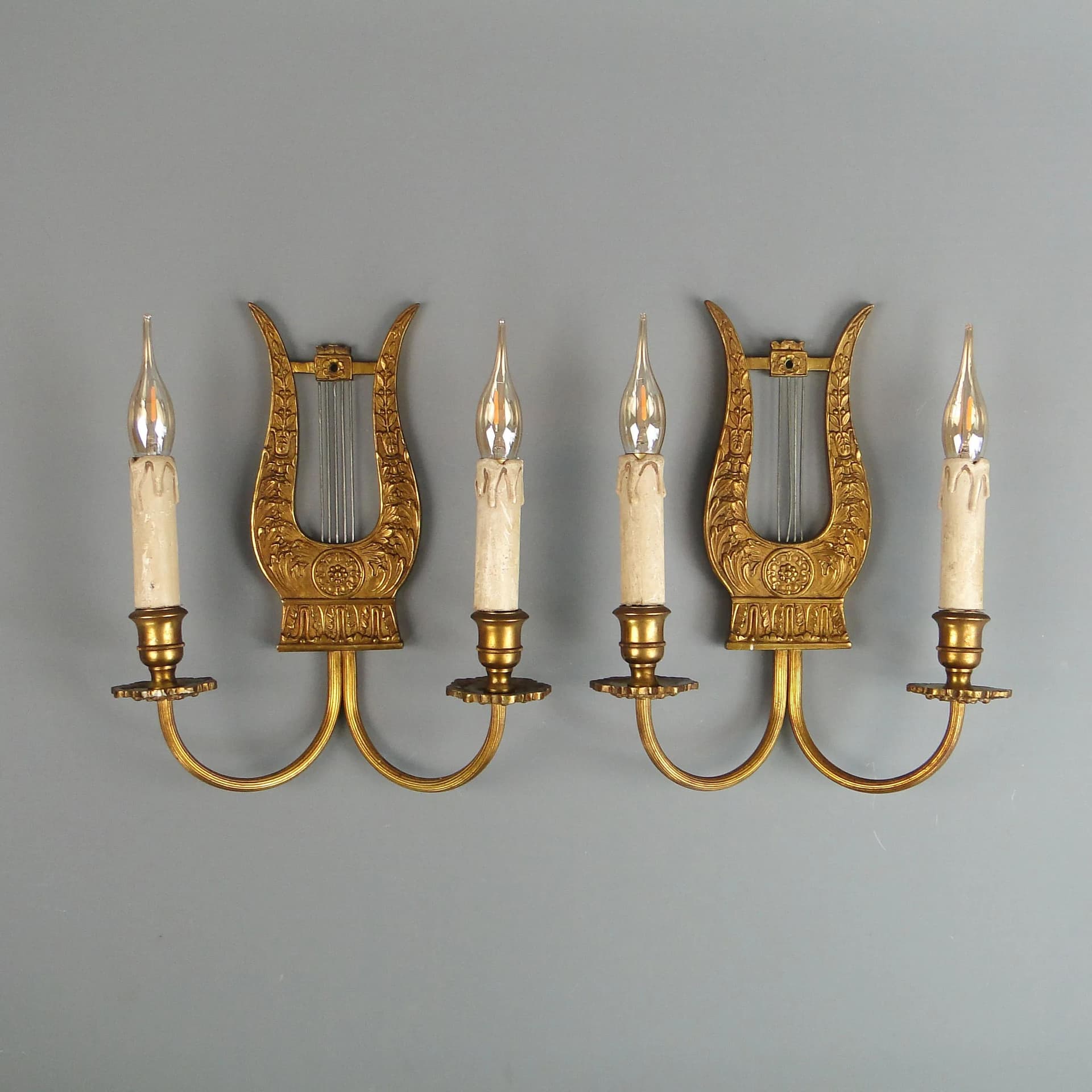 Pair of Empire Sconces, Gilt Brass, France, Early 20th c. - 29780