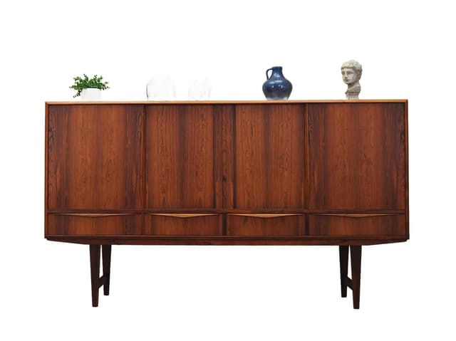 Highboard, brown rosewood, by E.W. Bach, Denmark, 1960s. - DIMENSION